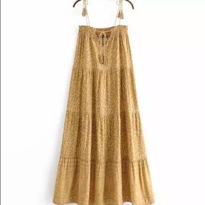 Boho Amalíe Maxi Shift Dress In Soft Dandelion